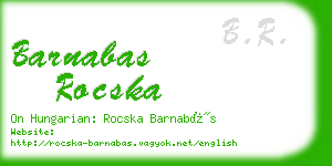 barnabas rocska business card